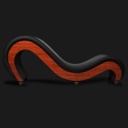 Tantra-Stuhl aus Holz – SCHWARZ